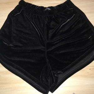 Black velvet brandy shorts